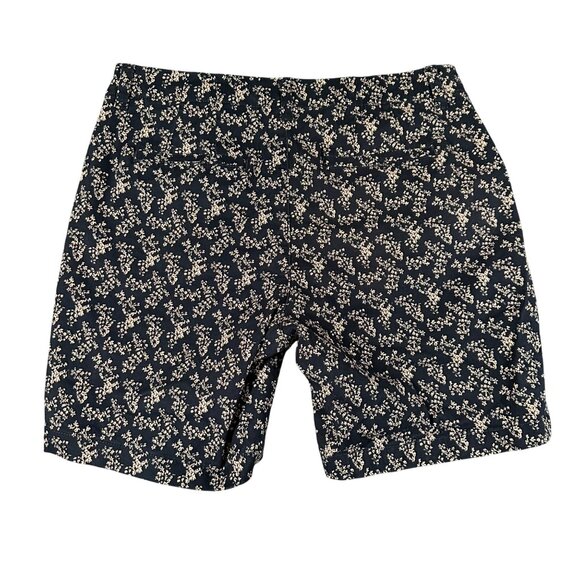 Lee Womens 12 P Navy Floral Regular Fit Mid Rise Bermuda Shorts Pockets - Picture 9 of 10